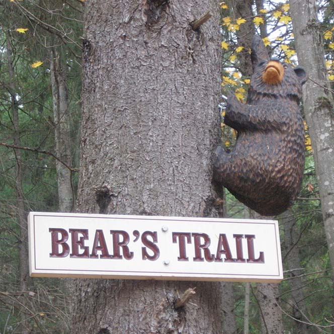 bears trail sign cady hill