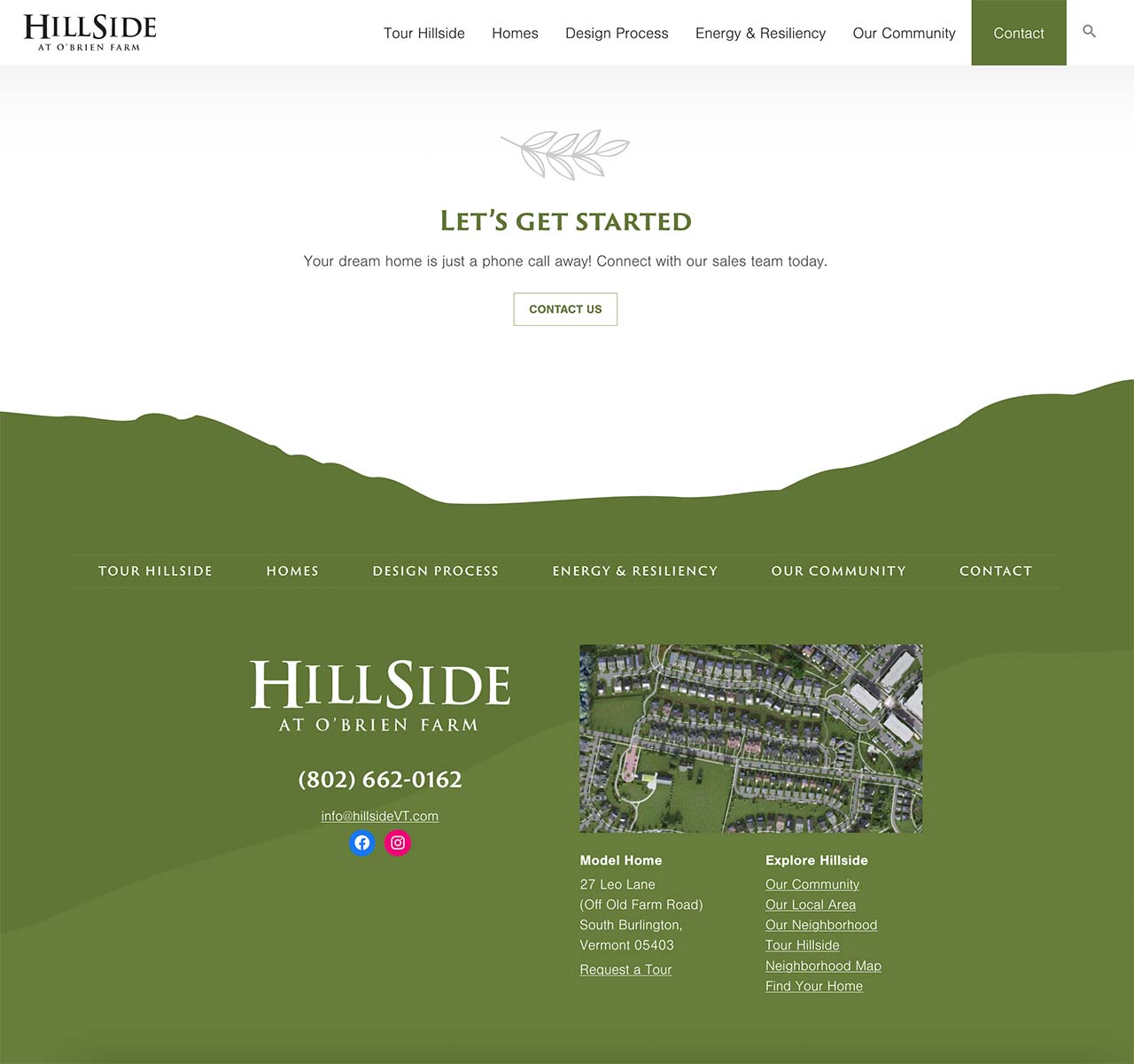 hillside footer