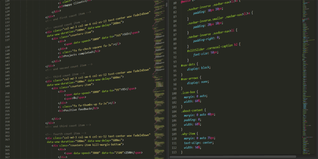 Close-up of highlighted HTML and CSS code on a dark screen, suitable for tech themes.