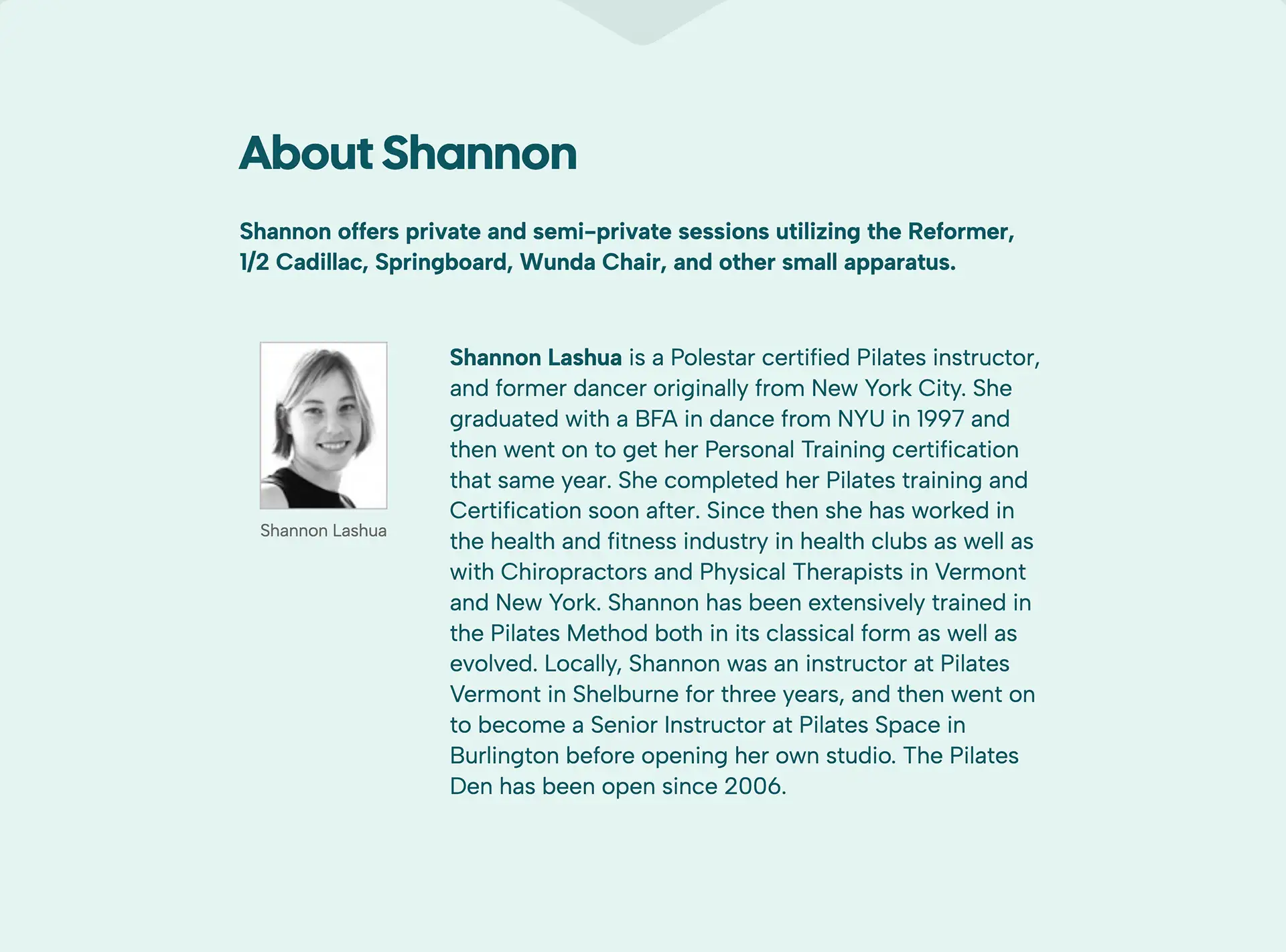 pilates den shhannon
