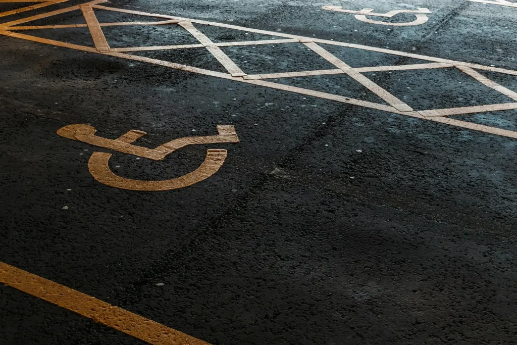 accessible parking spot comparing ADA rules to WCAG rules